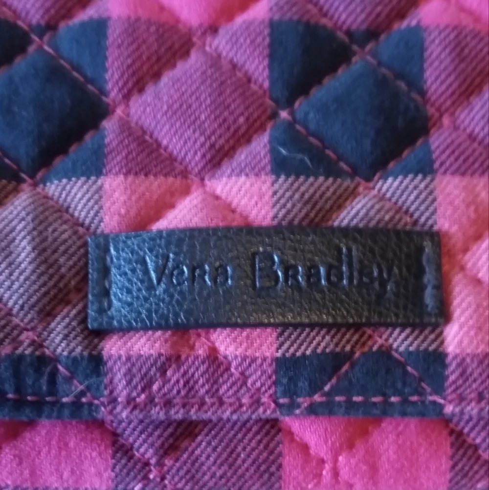 Vera Bradley Pink and Black Quilted Crossbody Bag